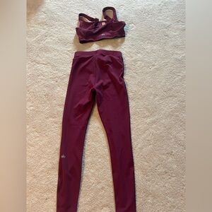 ALO Yoga Deep Red Activewear Set